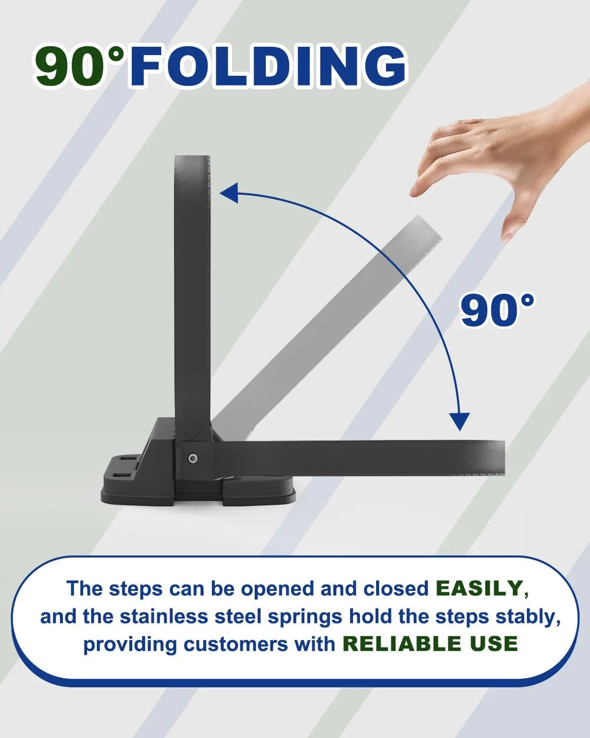  Large Folding Step Fit for Trucks,Trailers and Rvs-2