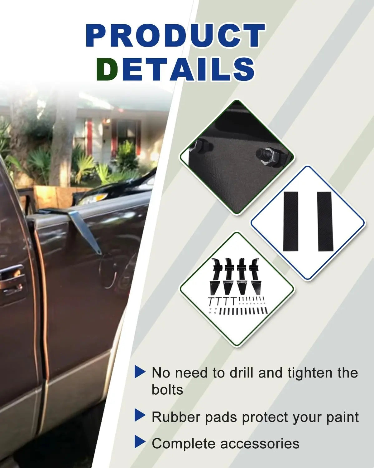 Truck Camper Tie Downs fit for Most Full-Size Non Dual Pickup Trucks,Set of 4-7