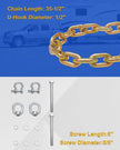 Ultimate Connection 5th Wheel Trailer Safety Chains with Hooks,Safety Chain Kit-4