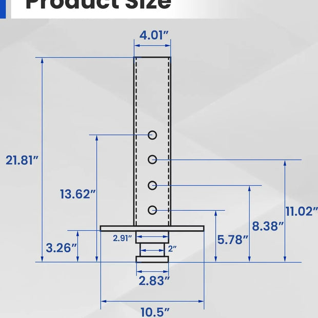 5th Wheel to Gooseneck Adapter Fit for Semi-Tractor with 4" Round Tube-2