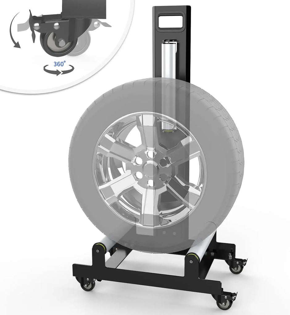 360° Rolling Wheel Detailing Stand-Portable Wheel Cleaning Stand for Car Wash,Rim Cleaning,Tire Shine Applications and Detailing Tasks-1