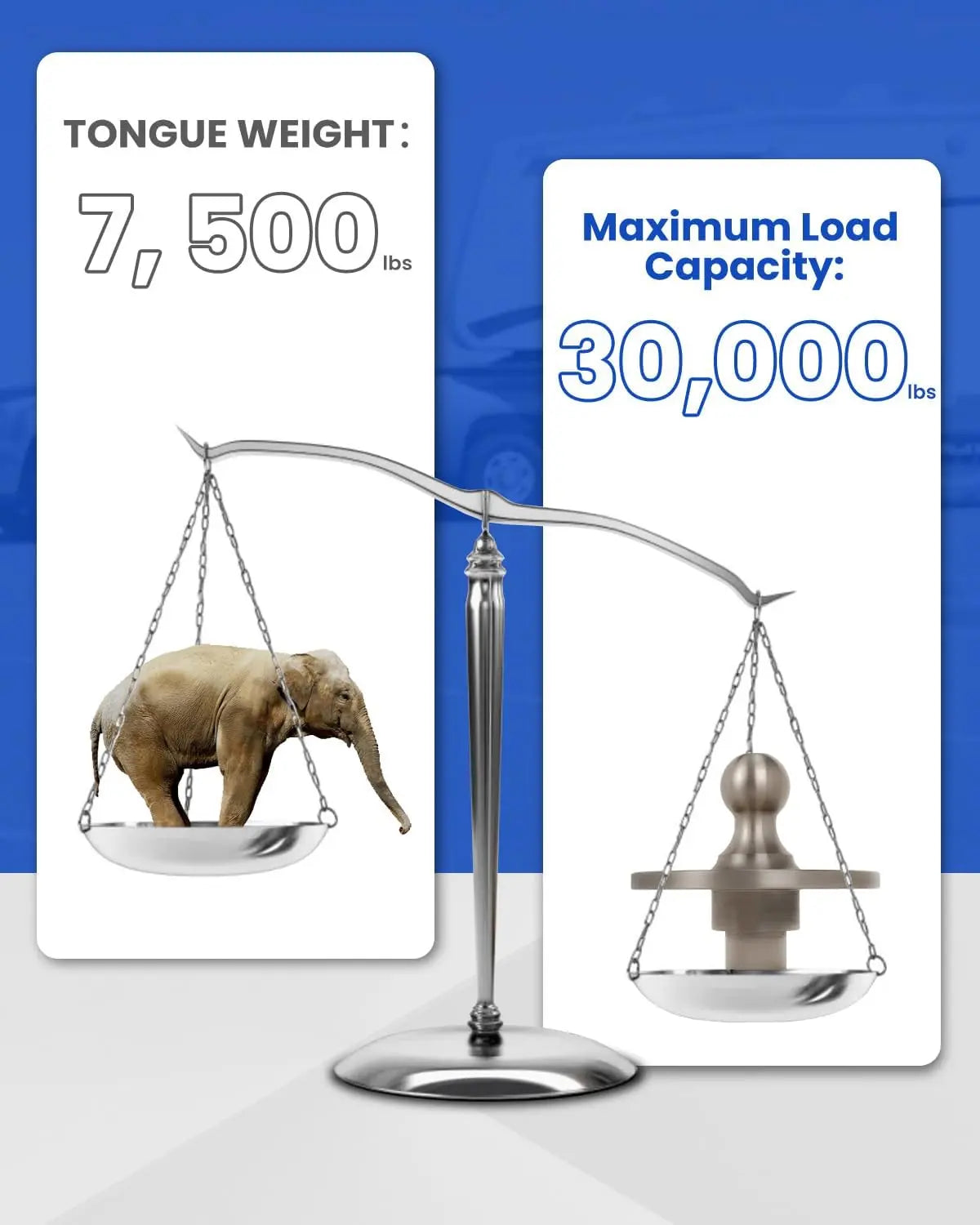 5th Wheel to Gooseneck Adapter,Kingpin to Gooseneck Ball Adapter Fit for Tractor-Trailer Fifth Wheels,with 2-5/16 Inch Gooseneck Ball,Silver Gooseneck Hitch,30,000lbs-4