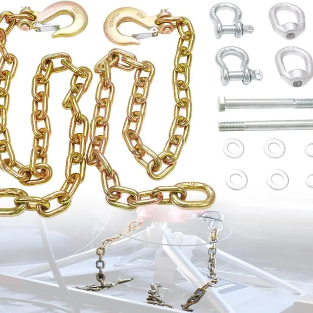 Ultimate Connection 5th Wheel Trailer Safety Chains with Hooks,Safety Chain Kit-1