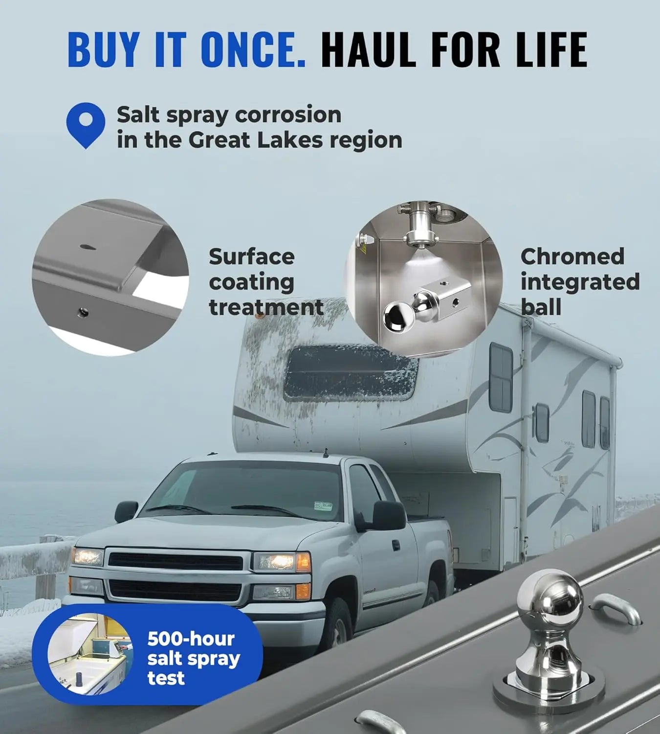 Heavy-Duty Gooseneck Hitch Fit for 2011-2015 Chevy/GMC 2500 & 3500, 30k lbs GTW for Towing Trailers/Livestock/Boats/Cargo, Hide-Away Ball Design-6