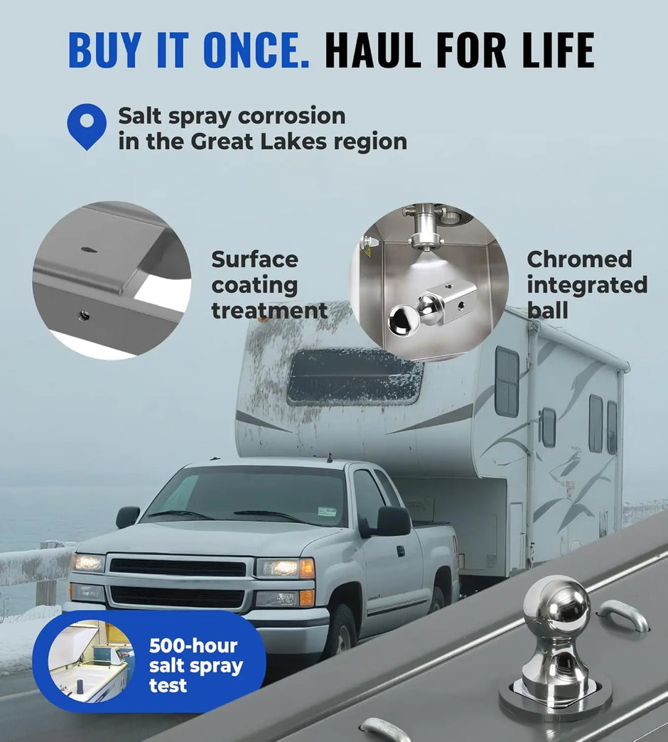 Heavy-Duty Gooseneck Hitch Fit for 2011-2015 Chevy/GMC 2500 & 3500, 30k lbs GTW for Towing Trailers/Livestock/Boats/Cargo, Hide-Away Ball Design-6