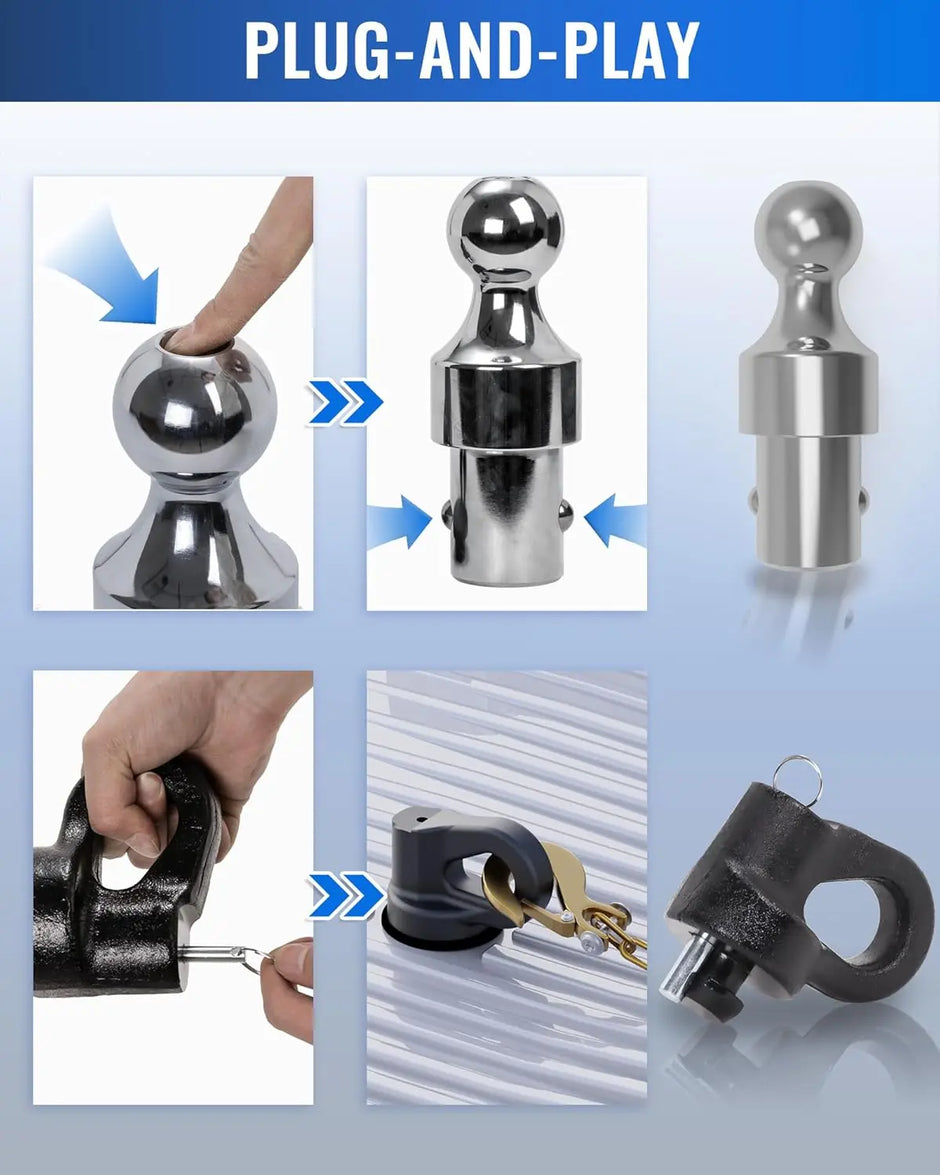 Gooseneck Hitch Kit,Gooseneck Ball,60692 Puck System Gooseneck Ball Fit for 2013-2024 Ford F250/350/450 Super Duty,2016-2024 Chevrolet Silverado/GMC Sierra,2016-2022 Nissan Titan XD,31000 lbs-4