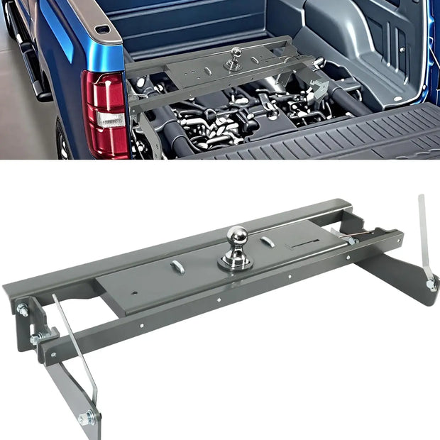 Heavy-Duty Gooseneck Hitch Fit for 2011-2015 Chevy/GMC 2500 & 3500, 30k lbs GTW for Towing Trailers/Livestock/Boats/Cargo, Hide-Away Ball Design-1