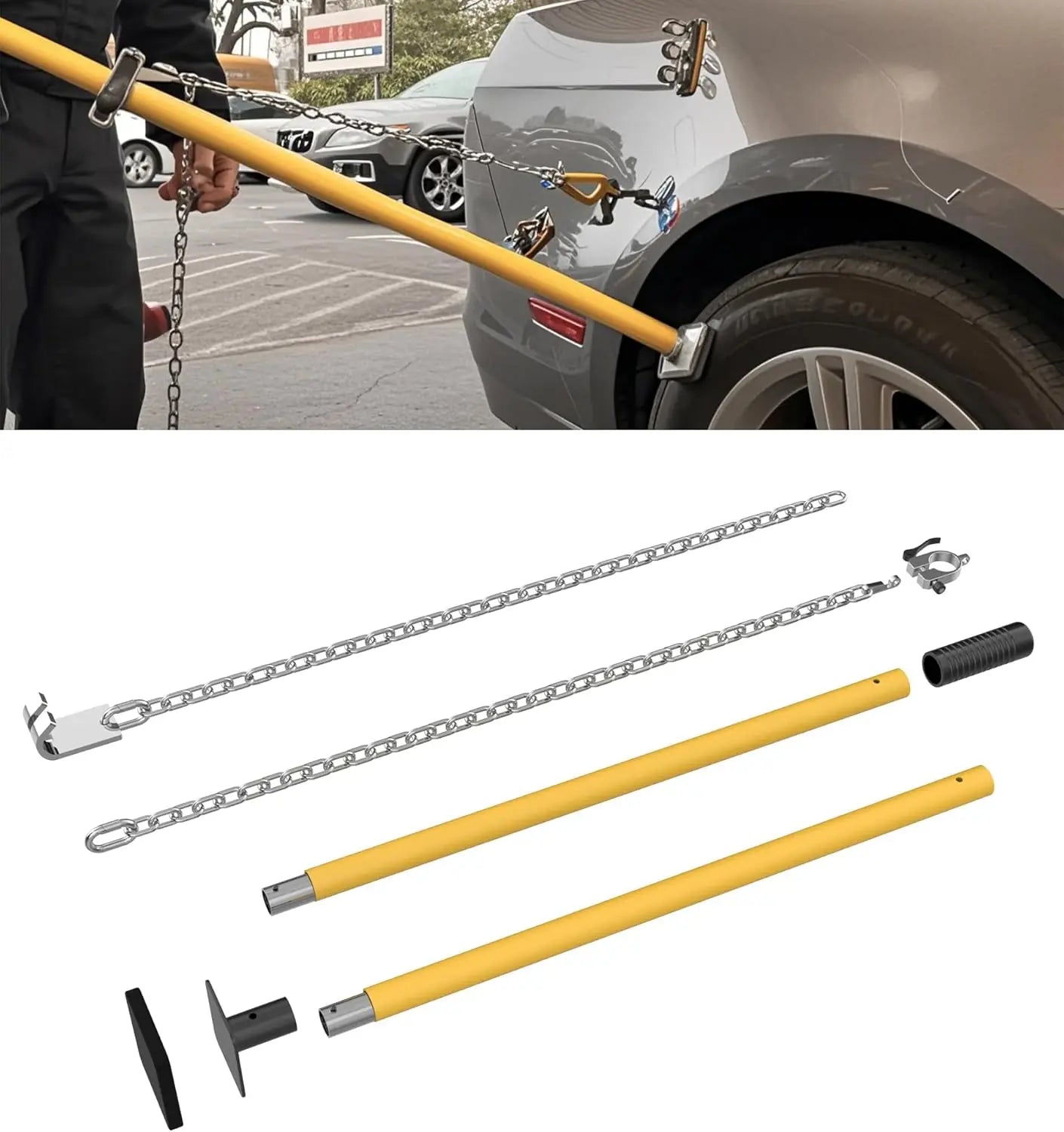 Adjustable Puling Stick Tool Universal for Auto Body Repair Bumpers,Panels,Hoods and Decks,55.4