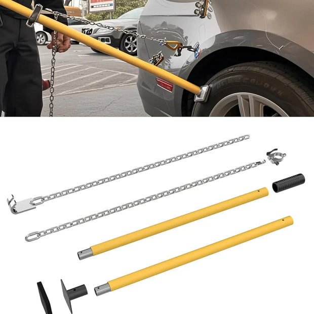 Adjustable Puling Stick Tool Universal for Auto Body Repair Bumpers,Panels,Hoods and Decks,55.4" Length,Powder Coated-1