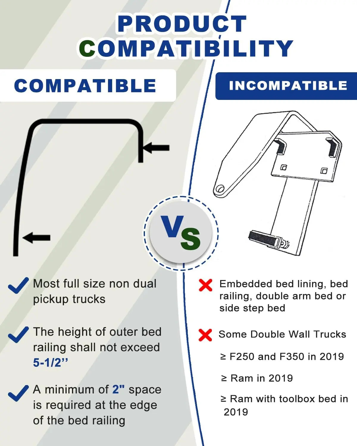 Truck Camper Tie Downs fit for Most Full-Size Non Dual Pickup Trucks,Set of 4-4