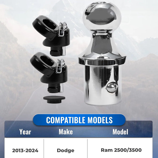 Gooseneck Hitch Kit(Replace 60618,31000 lbs),Gooseneck Ball Hitch Kit,Puck System Kit Fit for 2013-2024 Dodge Ram 2500/3500-2