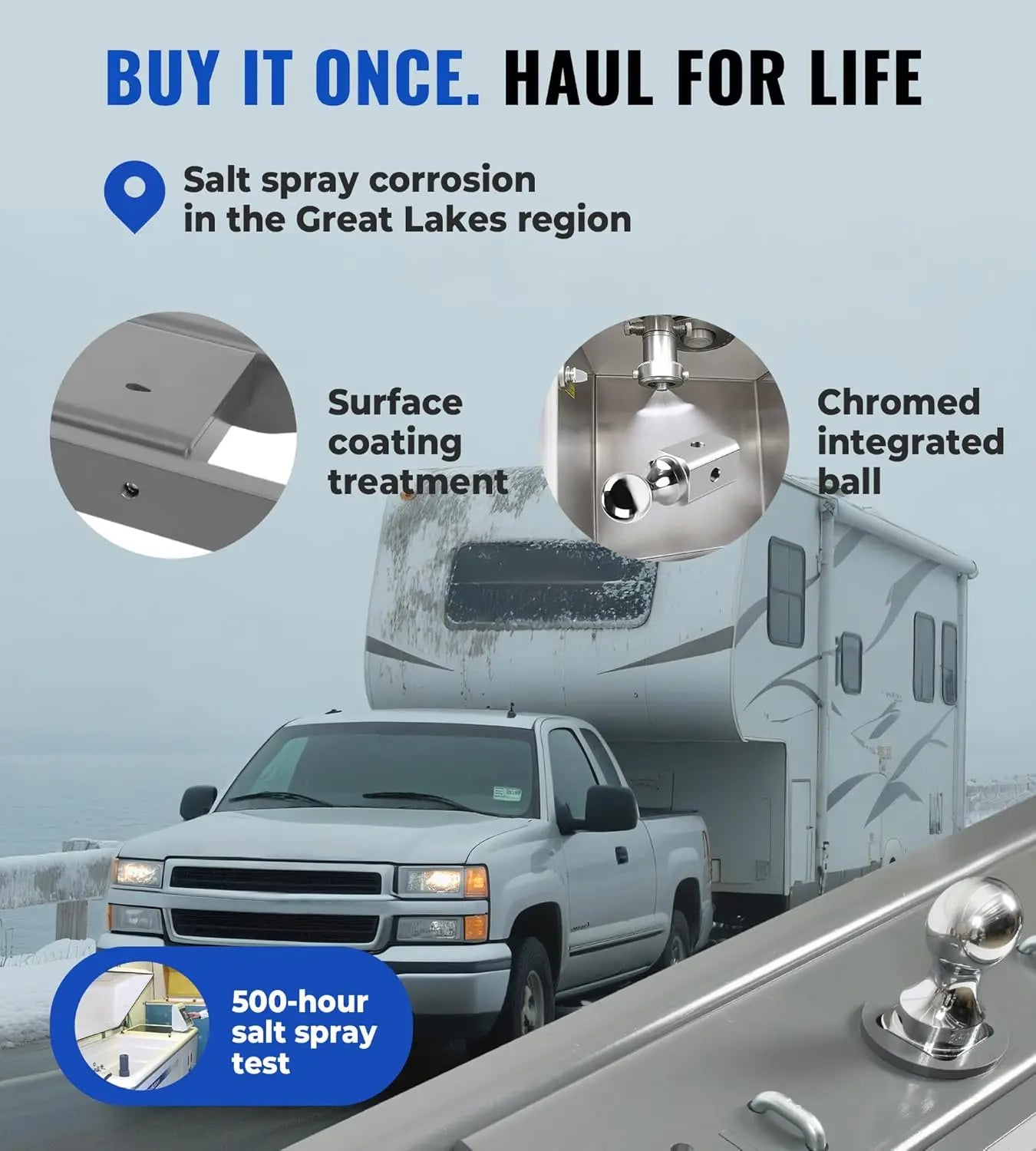 Heavy-Duty Gooseneck Hitch Fit for 2001-2010 Chevy/GMC 2500 HD Trucks and 2007-2010 3500, 30k lbs GTW for Towing Trailers/Livestock/Boats/Cargo, Hide-Away Ball Design-6