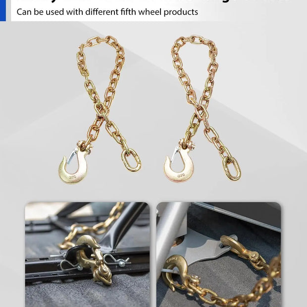 Ultimate Connection 5th Wheel Trailer Safety Chains with Hooks,Safety Chain Kit-2