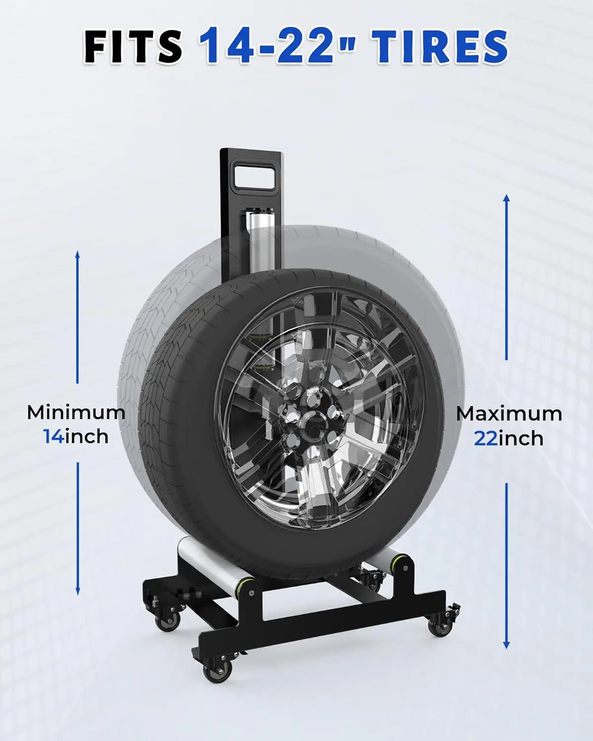 360° Rolling Wheel Detailing Stand-Portable Wheel Cleaning Stand for Car Wash,Rim Cleaning,Tire Shine Applications and Detailing Tasks-6