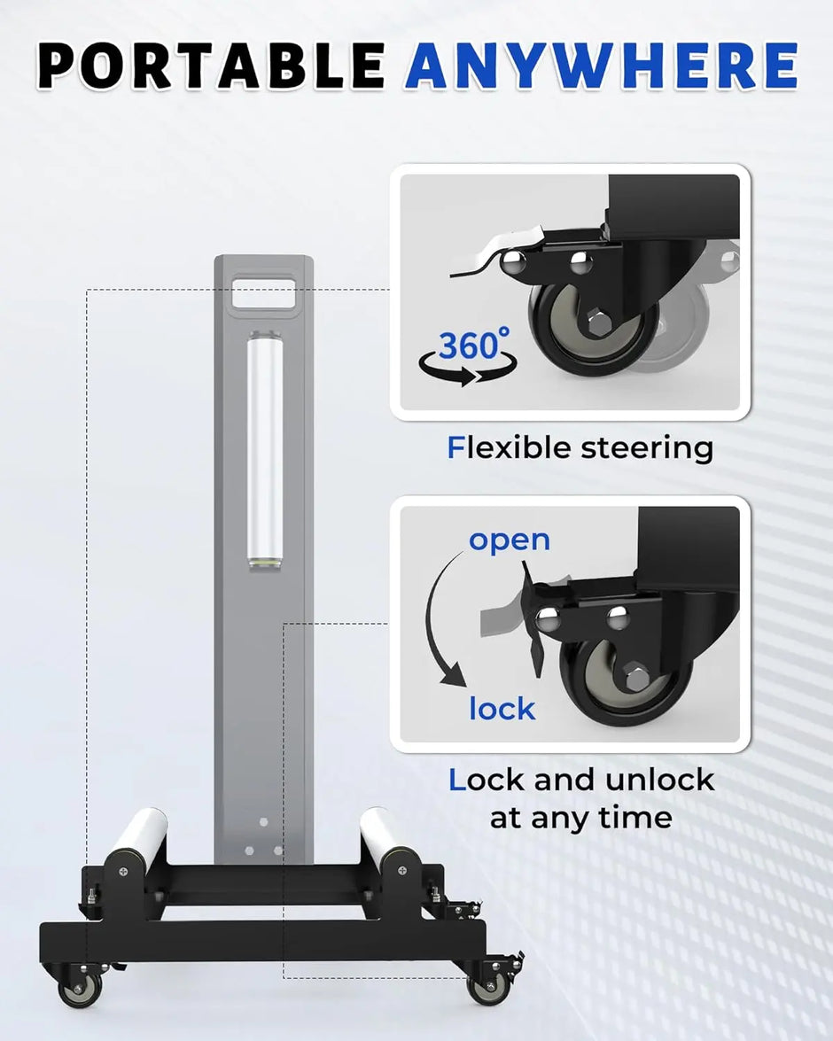 360° Rolling Wheel Detailing Stand-Portable Wheel Cleaning Stand for Car Wash,Rim Cleaning,Tire Shine Applications and Detailing Tasks-4