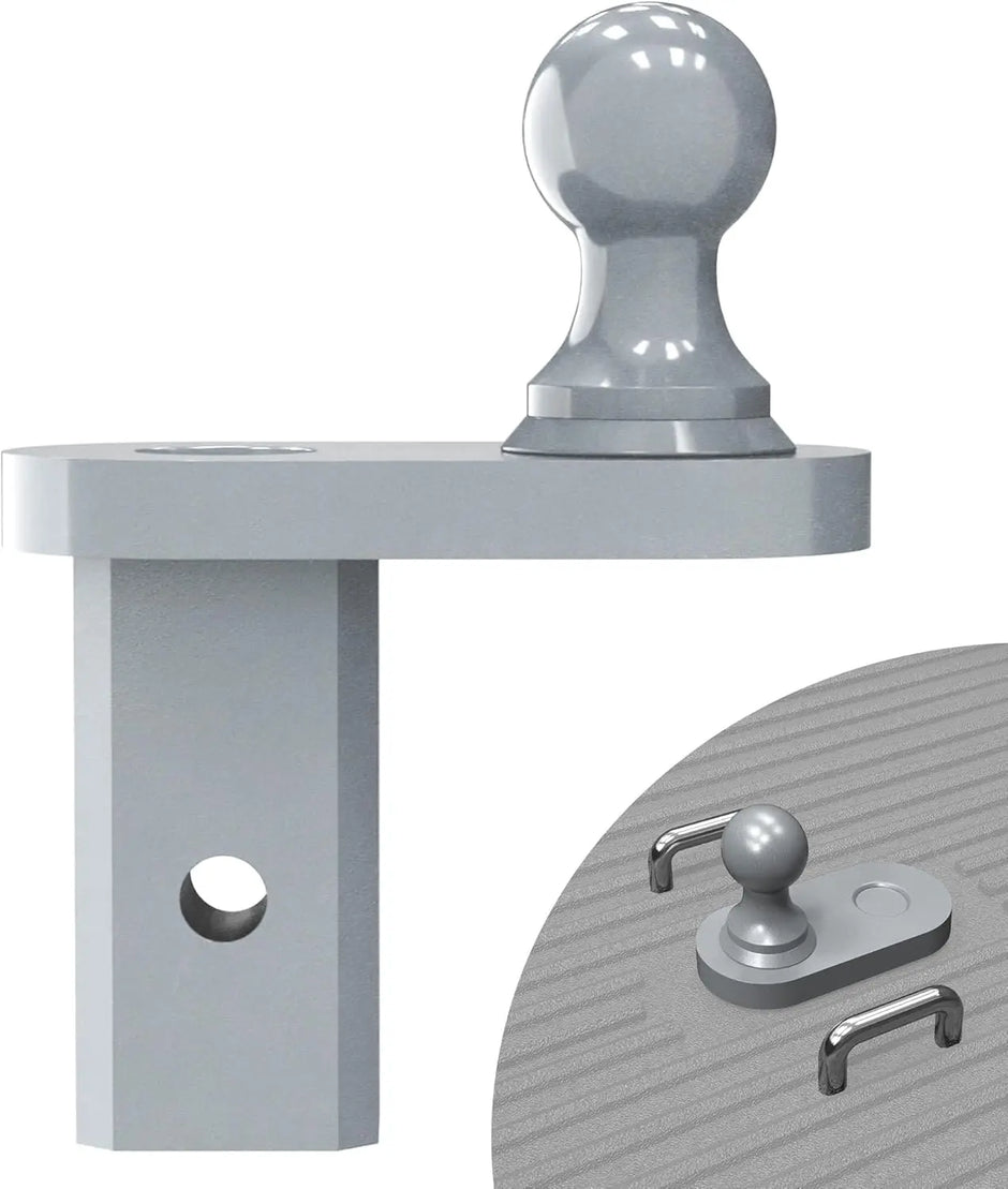 4" Offset Hitch Extender Fits for Gooseneck Trailer Hitches,Gooseneck Hitch 2-5/16" Diameter Ball-1