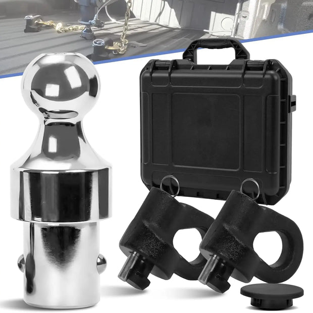 Gooseneck Hitch Kit,Gooseneck Ball,60692 Puck System Gooseneck Ball Fit for 2013-2024 Ford F250/350/450 Super Duty,2016-2024 Chevrolet Silverado/GMC Sierra,2016-2022 Nissan Titan XD,31000 lbs-1