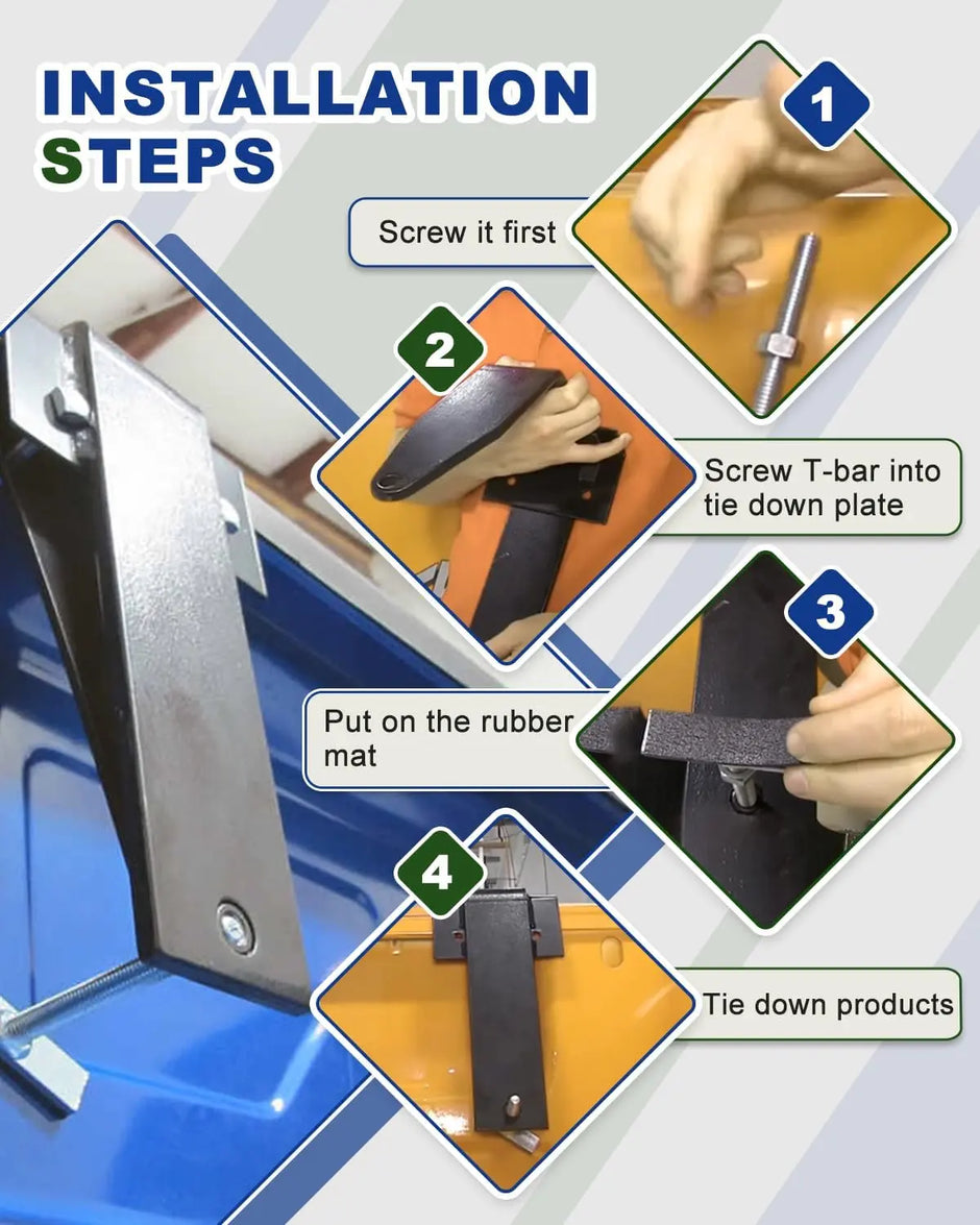 Truck Camper Tie Downs fit for Most Full-Size Non Dual Pickup Trucks,Set of 4-6