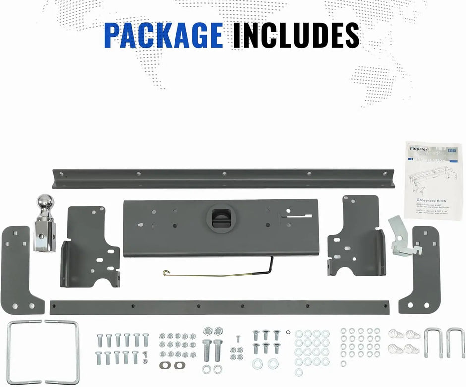 Heavy-Duty Gooseneck Hitch Fit for 2001-2010 Chevy/GMC 2500 HD Trucks and 2007-2010 3500, 30k lbs GTW for Towing Trailers/Livestock/Boats/Cargo, Hide-Away Ball Design-7