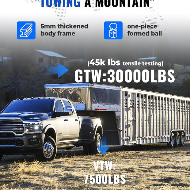 Heavy-Duty Gooseneck Hitch Fit for 2016-2019 Chevy/GMC 2500 & 3500-2