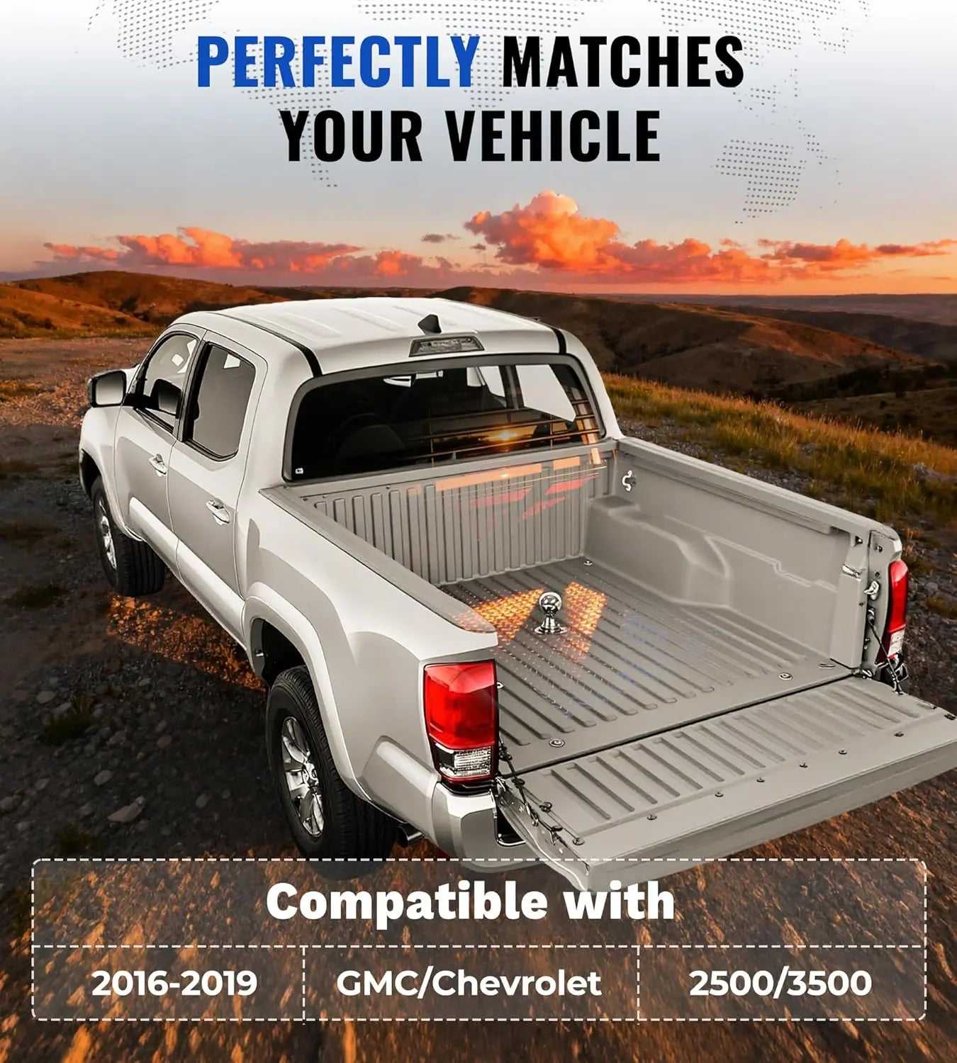 Heavy-Duty Gooseneck Hitch Fit for 2016-2019 Chevy/GMC 2500 & 3500-6