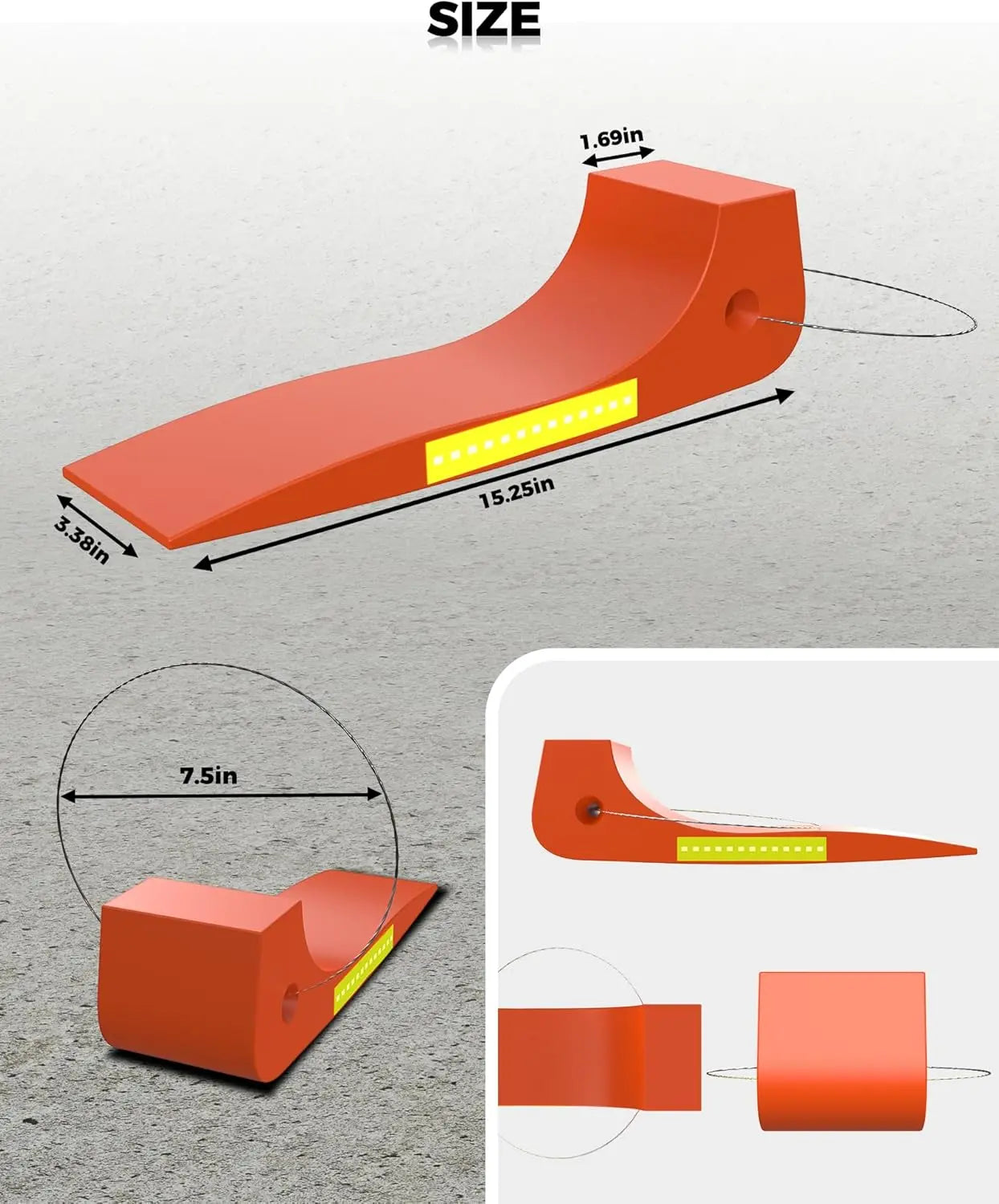 Heavy-Duty Tire Skates for Tow Truck Accessories,4 Pack,4,000 lb Working Load Limit,Orange-7