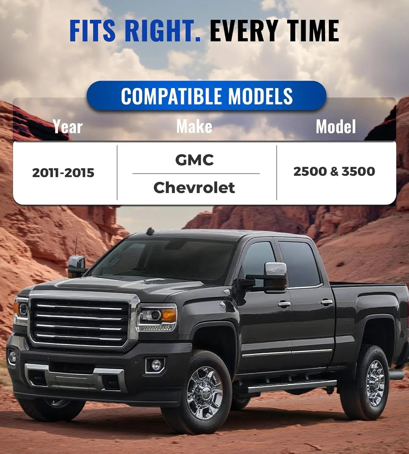 Heavy-Duty Gooseneck Hitch Fit for 2011-2015 Chevy/GMC 2500 & 3500, 30k lbs GTW for Towing Trailers/Livestock/Boats/Cargo, Hide-Away Ball Design-2