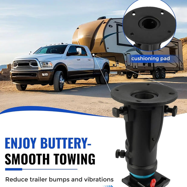 5th Wheel to gooseneck Adapter 12" to 16" Adjustable Height Converter Gooseneck Trailer Hitch Adapter,GTW 2,0000 lbs,VTW 4,000 lbs-2