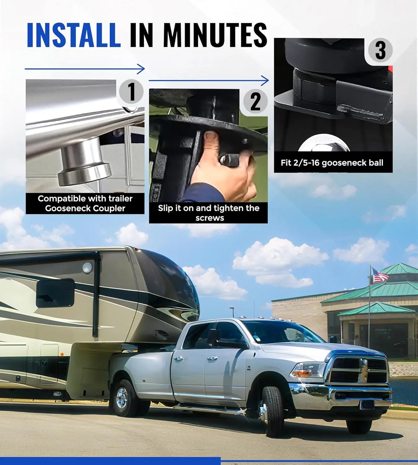 5th Wheel to gooseneck Adapter 12