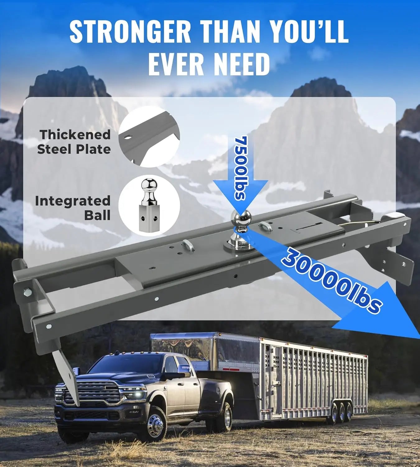 Heavy-Duty Gooseneck Hitch Fit for 2003-2009 Dodge 2500 & 3500 Trucks and 2010-2012 Ram 2500 & 3500 Diesel Trucks-5