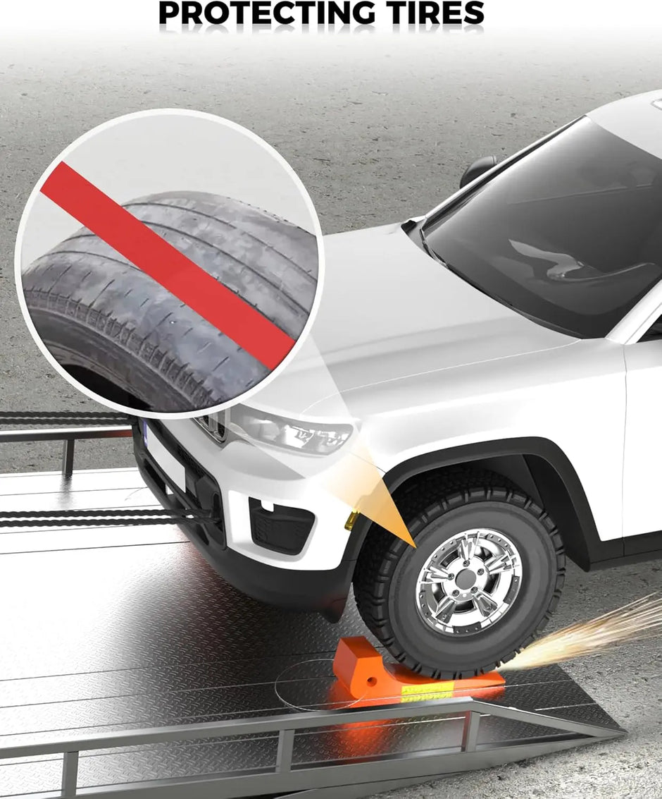 Heavy-Duty Tire Skates for Tow Truck Accessories,4 Pack,4,000 lb Working Load Limit,Orange-4