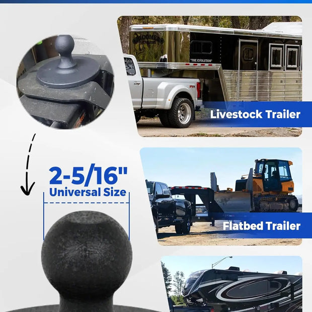 5th Wheel to gooseneck Adapter,Kingpin to Gooseneck Ball Adapter Hitch Fit for Tractor and Trailer Fifth Wheels,30,000lbs Max Load Capacity Visit the MEPARERI Store-2