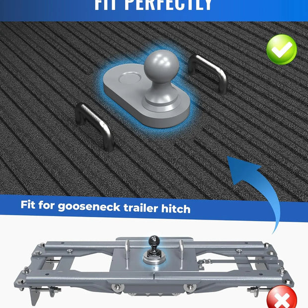 4" Offset Hitch Extender Fits for Gooseneck Trailer Hitches,Gooseneck Hitch 2-5/16" Diameter Ball-2